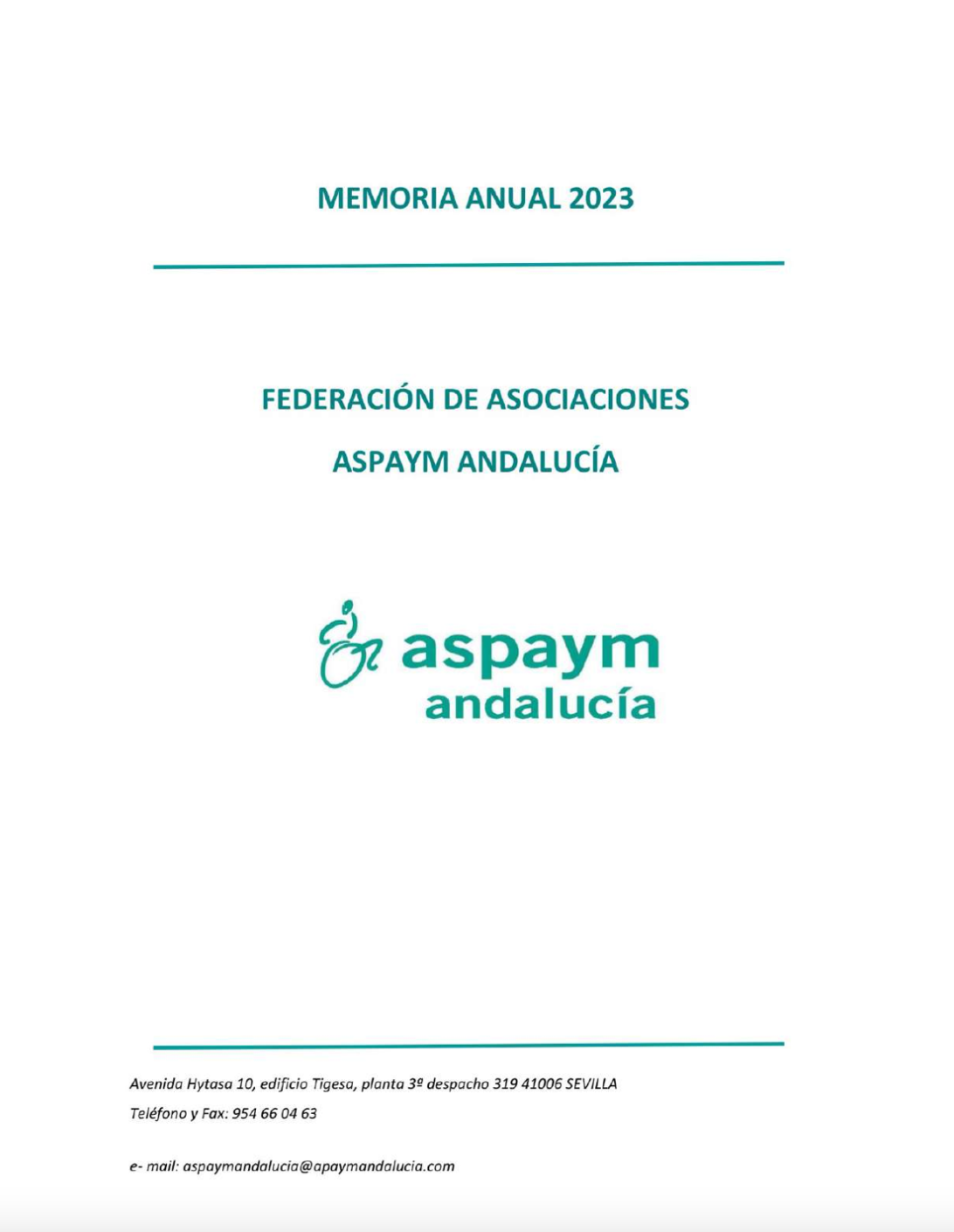 Memoria actividades 2023_ASPAYM ANDALUCIA