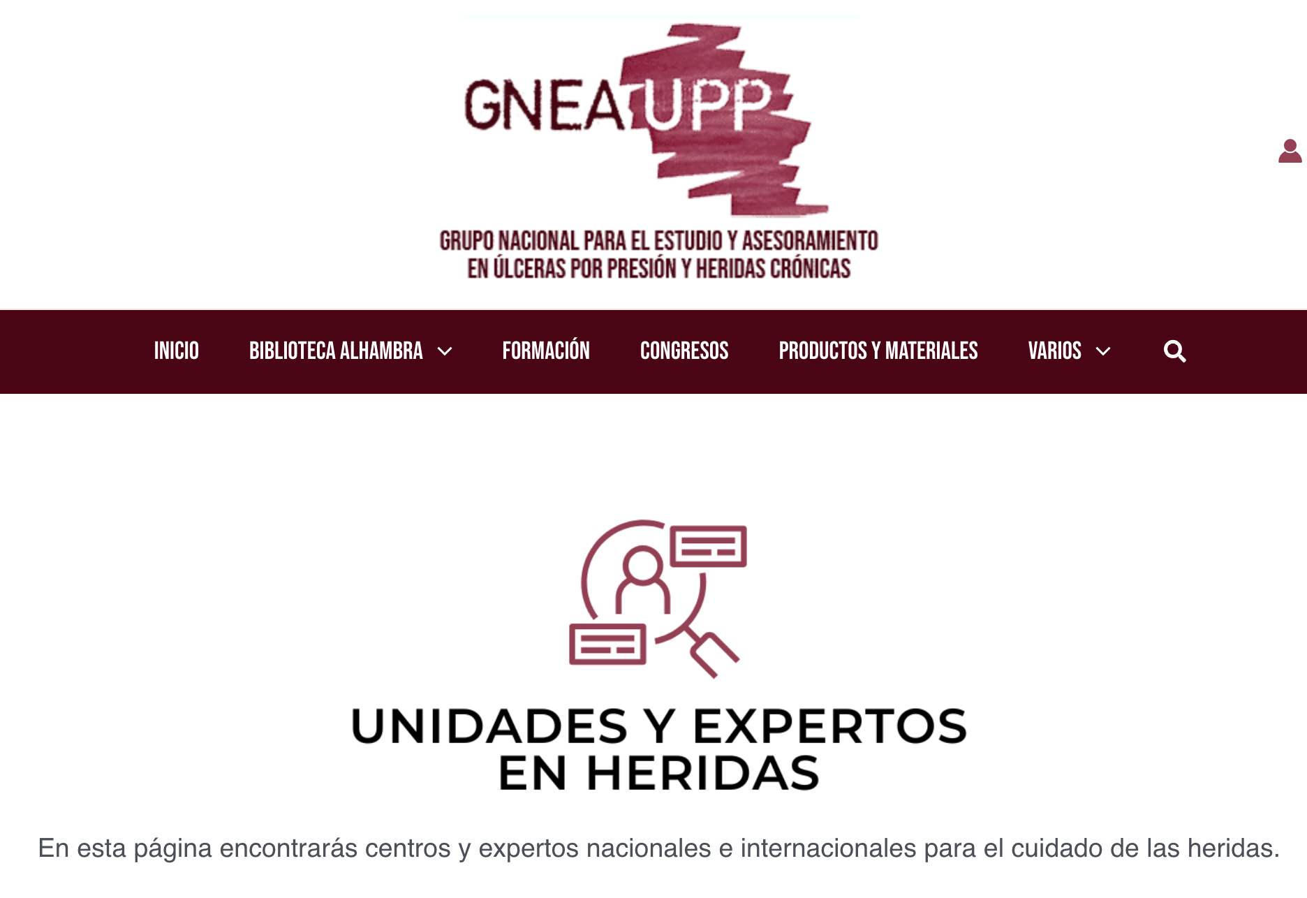 Buscador profesionales heridas por presión GNEAUPP