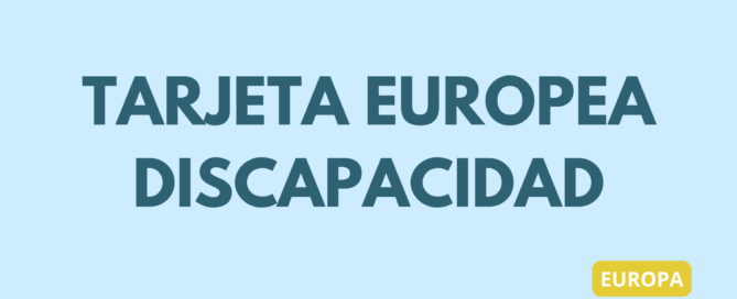 tarjeta europea de discapacidad